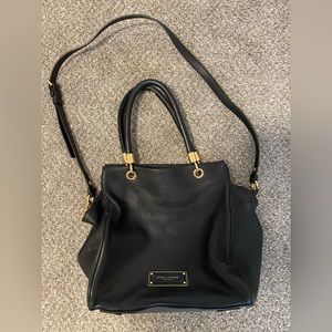 Authentic Marc Jacobs Large Black Leather Tote